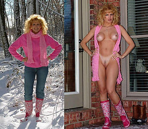 girls dressed and undressed posing nude