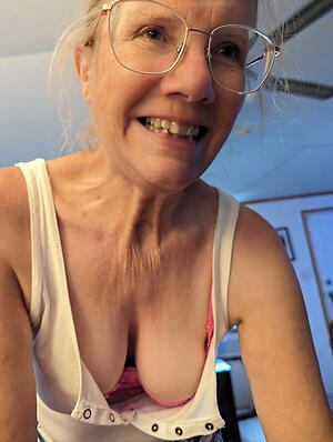 pic approximately in one's birthday suit saggy old granny tits