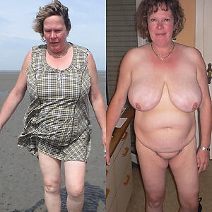 dressing undressing older woman models