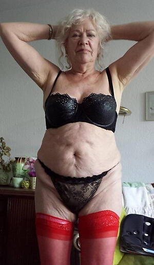 American very grey nude woman poses
