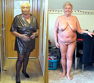 porn dressed stripped older woman